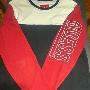 Guess sweater with graphic sleeve